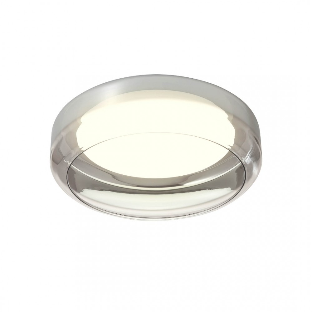 Ceiling lamp Redo Solera, metal, glass, gradient smoke/white, LED CCT, 36W, 1784 lumens, 3000K/4000K, D.45 cm