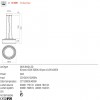 Suspension Redo Solera, metal, glass, gradient smoke/white, LED CCT, 24W, 1043 lumens, 3000K/4000K, D.35 cm