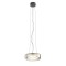 Suspension Redo Solera, metal, glass, gradient smoke/white, LED CCT, 24W, 1043 lumens, 3000K/4000K, D.35 cm