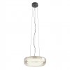 Suspension Redo Solera, metal, glass, gradient smoke/white, LED CCT, 36W, 1773 lumens, 3000K/4000K, D.45 cm