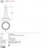 Suspension Redo Solera, metal, glass, gradient smoke/white, LED CCT, 36W, 1773 lumens, 3000K/4000K, D.45 cm