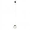 Suspension Redo Irides, metal, glass, sand black/dichroic, LED, 5W, 404 lumens, warm white 3000K, D.15 cm