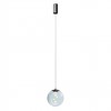 Suspension Redo Irides, metal, glass, sand black/dichroic, LED, 7W, 568 lumens, warm white 3000K, D.20 cm
