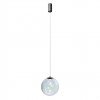 Suspension Redo Irides, metal, glass, sand black/dichroic, LED, 10W, 645 lumens, warm white 3000K, D.25 cm