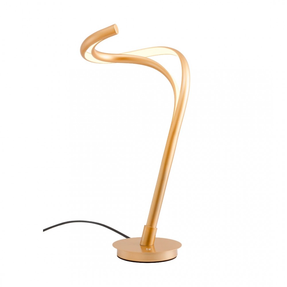Table lamp Redo Tempest, metal, matt gold, dimmable, LED, 18W, 1260 lumens, warm white 3000K, H.50 cm