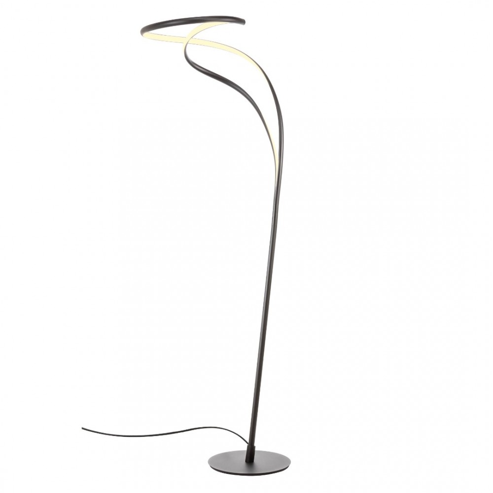 Floor lamp Redo Tempest, metal, sand black, dimmable, LED, 30W, 2100 lumens, warm white 3000K, H.160 cm