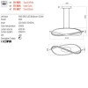 Suspension Redo Impuls, metal, matt gold, dimmable, LED, 38W, 2660 lumens, warm white 3000K, L.107 cm