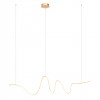 Suspension Redo Impuls, metal, matt gold, dimmable, LED, 34W, 2380 lumens, warm white 3000K, L.160 cm
