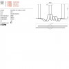 Suspension Redo Impuls, metal, matt gold, dimmable, LED, 68W, 4760 lumens, warm white 3000K, L.171 cm