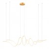 Suspension Redo Impuls, metal, matt gold, dimmable, LED, 68W, 4760 lumens, warm white 3000K, L.171 cm