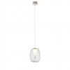 Suspension Redo Drop, metal, glass, chrome, LED, 8W, 560 lumens, warm white 3000K, D.20 cm