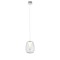 Suspension Redo Drop, metal, glass, chrome, LED, 8W, 560 lumens, warm white 3000K, D.20 cm