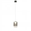 Suspension Redo Drop, metal, glass, sand black/gradient smoke, LED, 8W, 560 lumens, warm white 3000K, D.20 cm