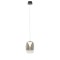 Suspension Redo Drop, metal, glass, sand black/gradient smoke, LED, 8W, 560 lumens, warm white 3000K, D.20 cm