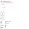 Suspension Redo Drop, metal, glass, chrome, LED, 15W, 1050 lumens, warm white 3000K, D.27 cm