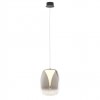 Suspension Redo Drop, metal, glass, sand black/gradient smoke, LED, 15W, 1050 lumens, warm white 3000K, D.27 cm