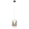 Suspension Redo Drop, metal, glass, sand black/gradient smoke, LED, 15W, 1050 lumens, warm white 3000K, D.27 cm