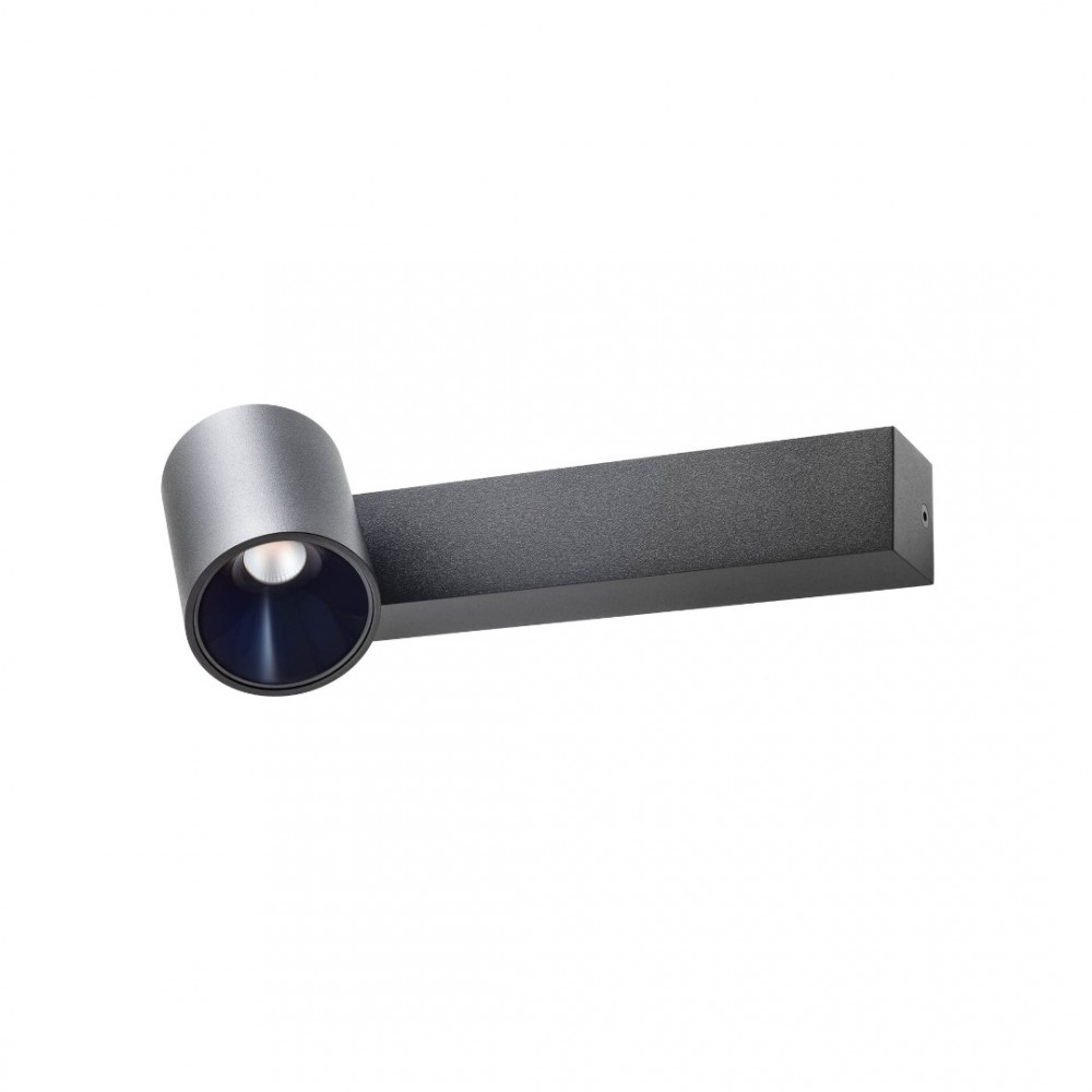 Wall lamp Redo Takto, metal, matt black, dimmable, LED, 11,5W, 623 lumens, warm white 3000K, L.25 cm