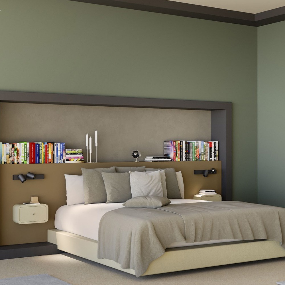 Wall lamp Redo Takto, metal, matt black, dimmable, LED, 21W, 1385 lumens, warm white 3000K, L.35 cm