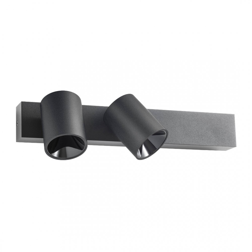Wall lamp Redo Takto, metal, matt black, dimmable, LED, 21W, 1385 lumens, warm white 3000K, L.35 cm