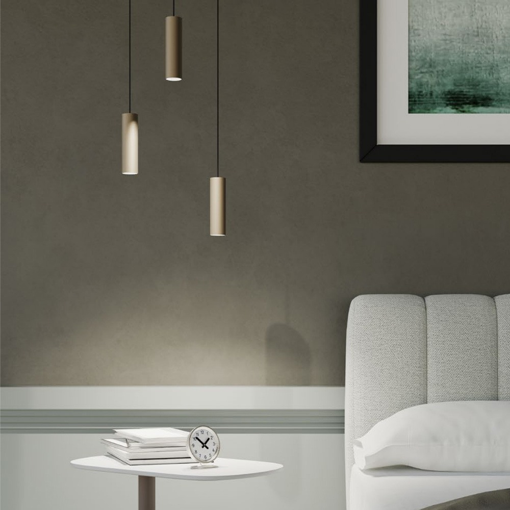 Suspension Redo Takto, metal, silver coffee, dimmable, LED, 8,6W, 601 lumens, warm white 3000K, D.4 cm