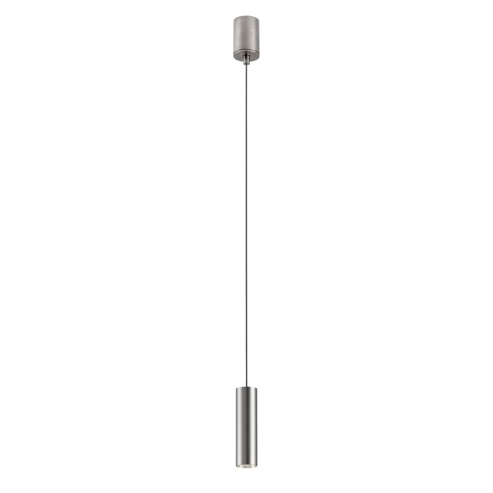 Suspension Redo Takto, metal, foggy nickel, dimmable, LED, 8,6W, 601 lumens, warm white 3000K, D.4 cm