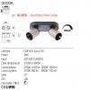 Ceiling lamp Redo Kobe, metal, matt black/silver coffee, dimmable, LED, 16W, 1103 lumens, warm white 3000K, L.20 cm