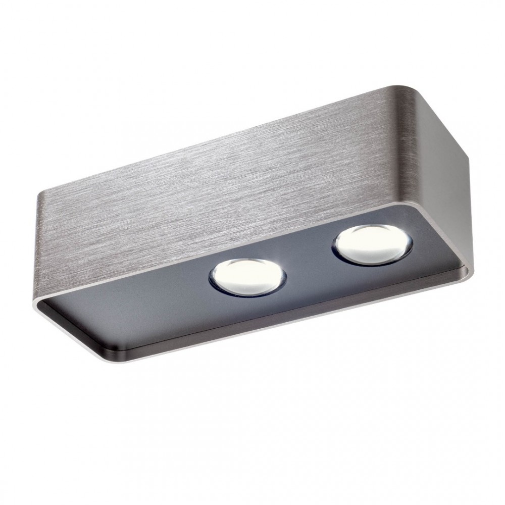 Wall lamp Redo Yuki, metal, foggy nickel, dimmable, LED, 10W, 630 lumens, warm white 3000K, L.18 cm