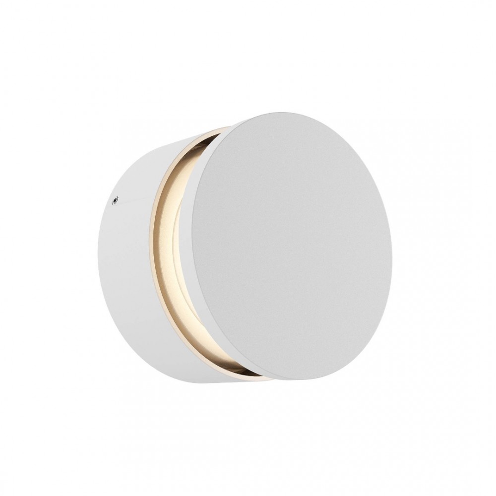 Wall lamp Redo Runde, metal, matt white, dimmable, LED, 11W, 472 lumens, warm white 3000K, D.10 cm