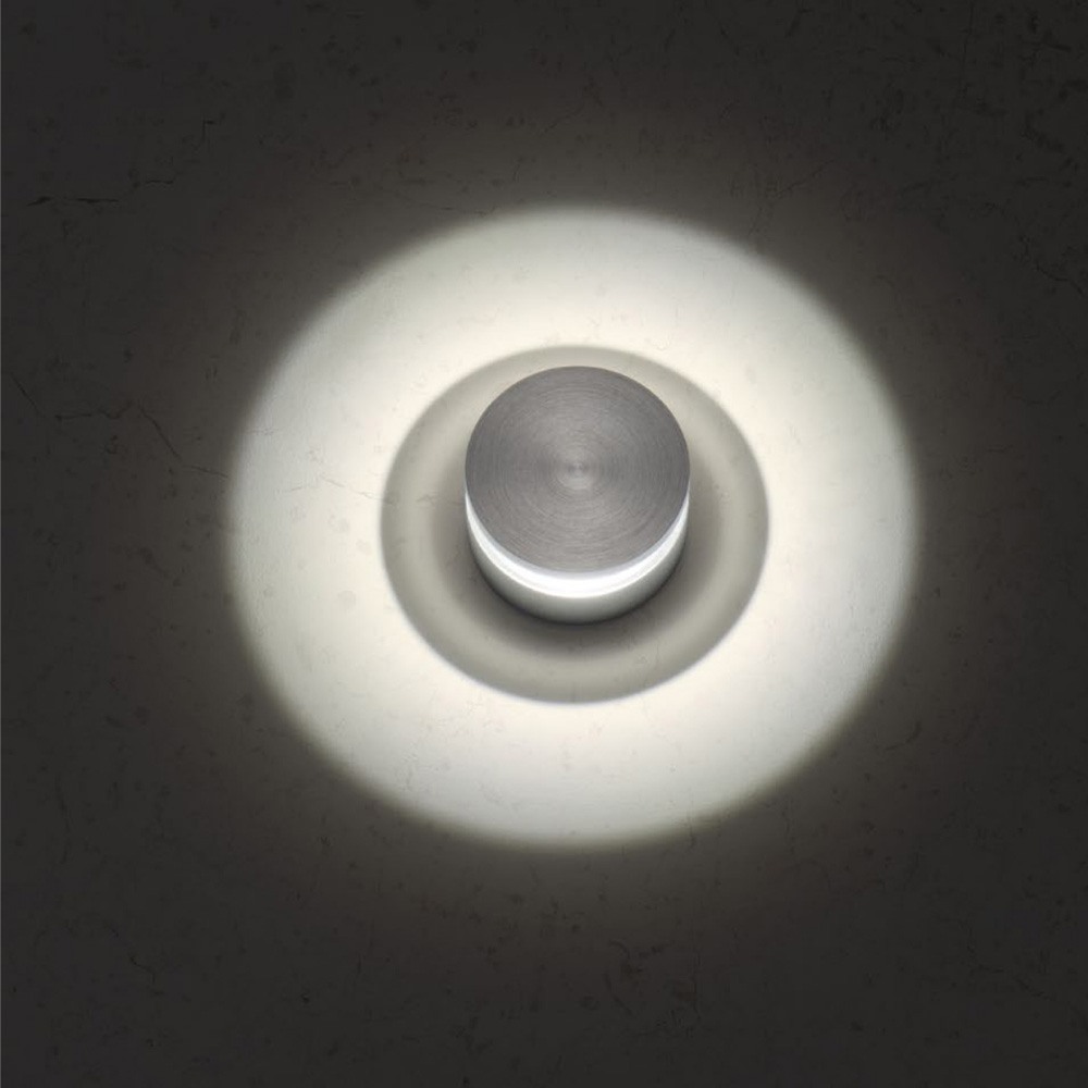 Wall lamp Redo Runde, metal, matt white, dimmable, LED, 11W, 472 lumens, warm white 3000K, D.10 cm