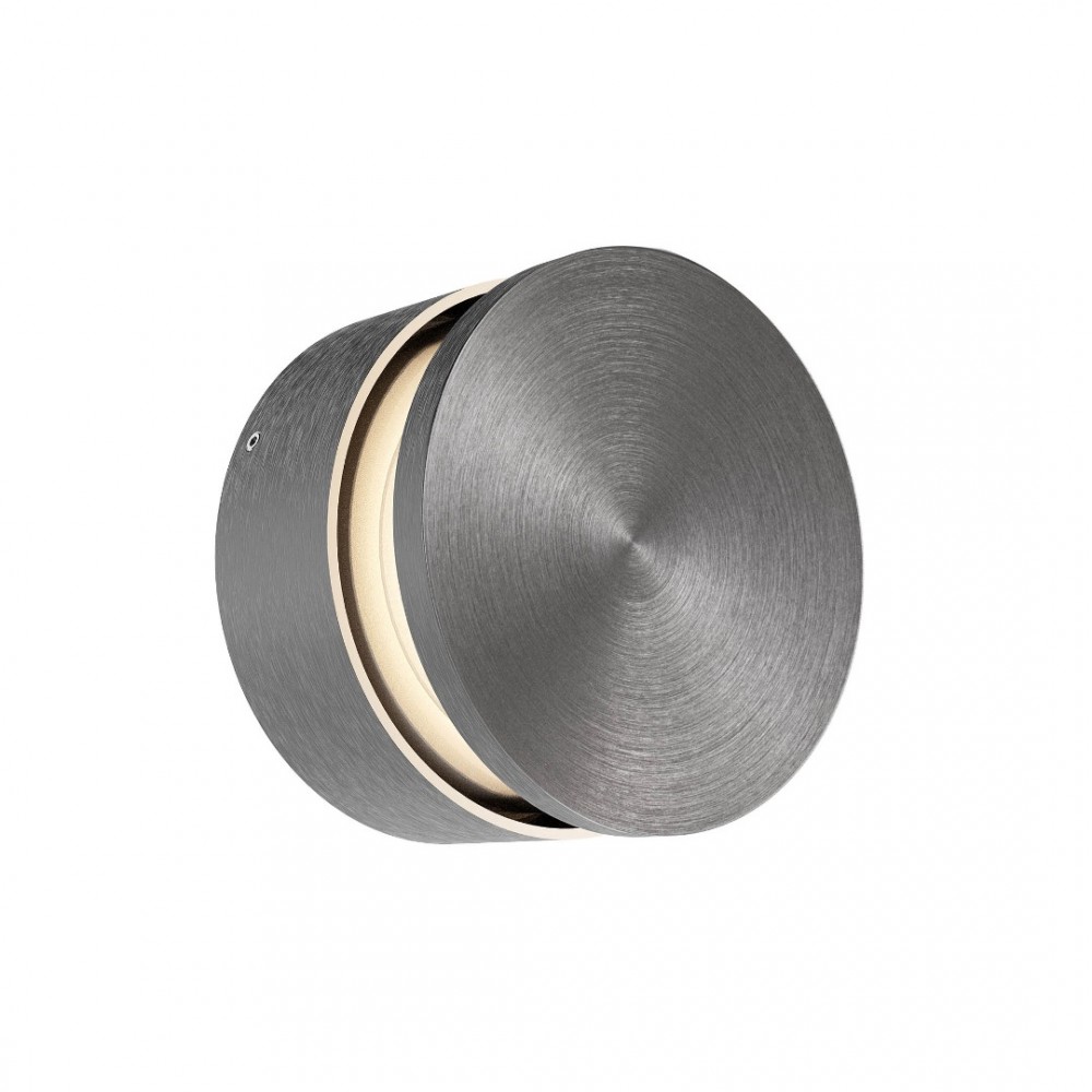 Wall lamp Redo Runde, metal, foggy nickel, dimmable, LED, 11W, 472 lumens, warm white 3000K, D.10 cm