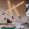 Wall lamp Redo Twig, metal, sand black, dimmable, LED, 17W, 1190 lumens, warm white 3000K, H.150 cm