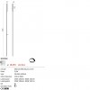 Wall lamp Redo Twig, metal, sand black, dimmable, LED, 33,5W, 2381 lumens, warm white 3000K, H.250 cm