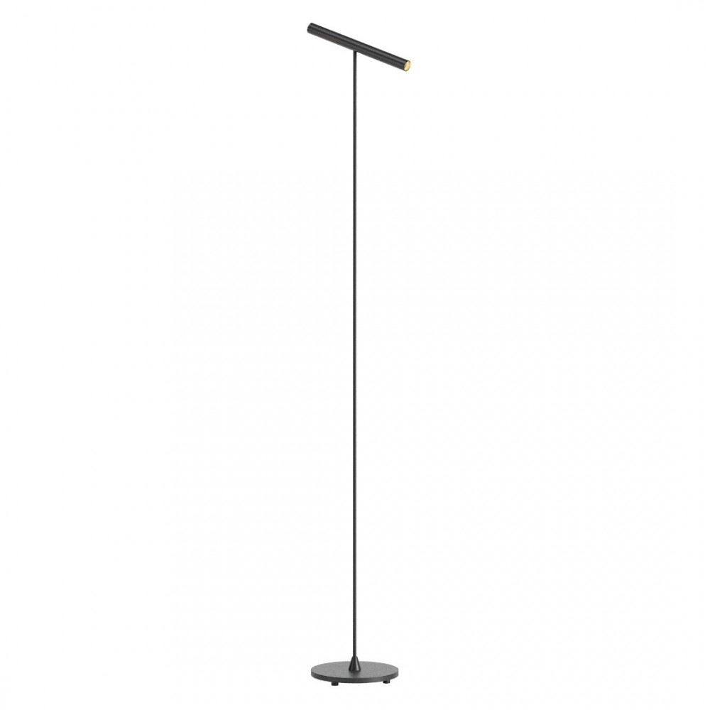 Floor lamp Redo Praxi, metal, sand black, dimmable, LED, 8,3W, 389 lumens, warm white 3000K, H.145 cm