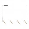 Pendant lamp Redo Praxi, metal, matt black/silver coffee, dimmable, LED, 28,5W, 1738 lumens, warm white 3000K, L.150 cm