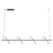 Pendant lamp Redo Praxi, metal, matt black/silver coffee, dimmable, LED, 28,5W, 1738 lumens, warm white 3000K, L.150 cm