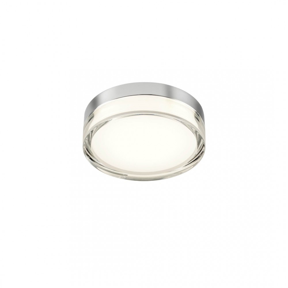 Ceiling lamp Redo Frisbi, metal, chrome, LED, 8W, 512 lumens, neutral white 4000K, D.15 cm, IP44