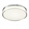 Ceiling lamp Redo Frisbi, metal, chrome, LED CCT, 18W, 979 lumens, 3000K/4000K, D.28 cm, IP44