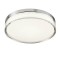 Ceiling lamp Redo Frisbi, metal, chrome, LED CCT, 18W, 979 lumens, 3000K/4000K, D.28 cm, IP44
