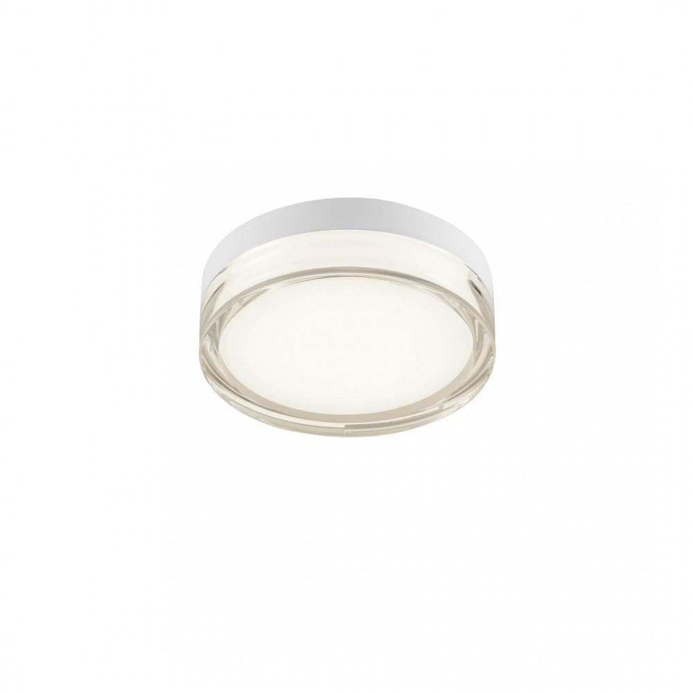 Ceiling lamp Redo Frisbi, metal, matt white, LED, 8W, 440 lumens, warm white 3000K, D.15 cm, IP44