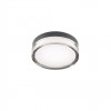 Ceiling lamp Redo Frisbi, metal, matt black, LED, 8W, 440 lumens, warm white 3000K, D.15 cm, IP44