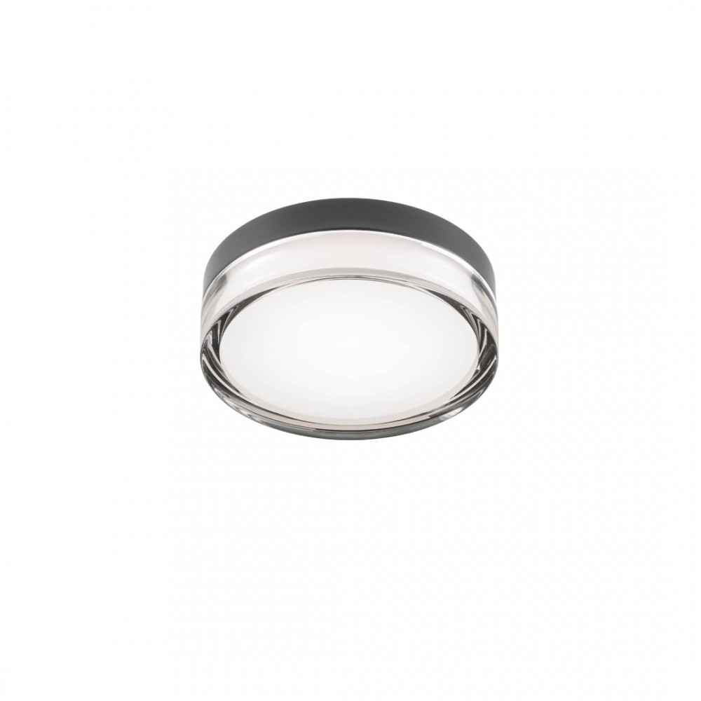 Ceiling lamp Redo Frisbi, metal, matt black, LED, 8W, 512 lumens, neutral white 4000K, D.15 cm, IP44