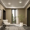 Ceiling lamp Redo Frisbi, metal, matt black, LED, 8W, 512 lumens, neutral white 4000K, D.15 cm, IP44