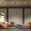 Pendant lamp Redo Vance, metal, glossy black, dimmable, LED CCT, 35W+35W, 3770 lumens, 2700K/4000K/5000K, D.65 cm