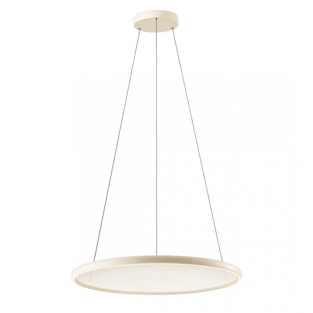 Pendant lamp Redo Vance, metal, glossy beige, dimmable, LED CCT, 45W+45W, 5610 lumens, 2700K/4000K/5000K, D.80 cm