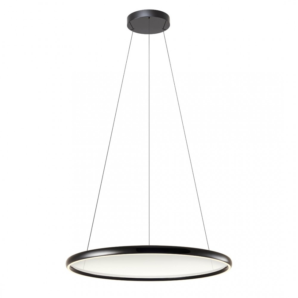 Pendant lamp Redo Vance, metal, glossy black, dimmable, LED CCT, 45W+45W, 5610 lumens, 2700K/4000K/5000K, D.80 cm