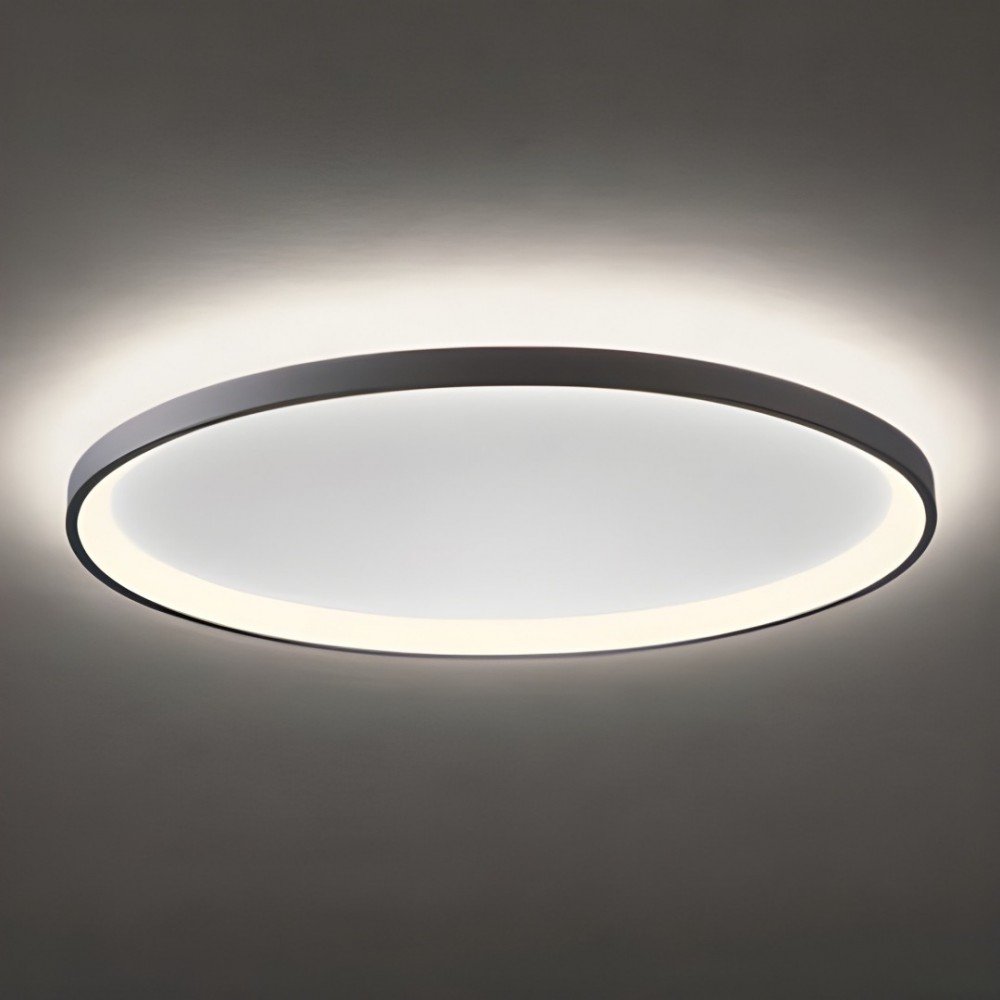 Ceiling lamp Redo Nobu, metal, sand black, dimmable, LED CCT, 60W, 3676 lumens, 3000K/4000K, L.60 cm
