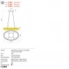 Suspension Redo Nobu, metal, matt gold, dimmable, LED CCT, 80W, 4904 lumens, 3000K/4000K, L.80 cm