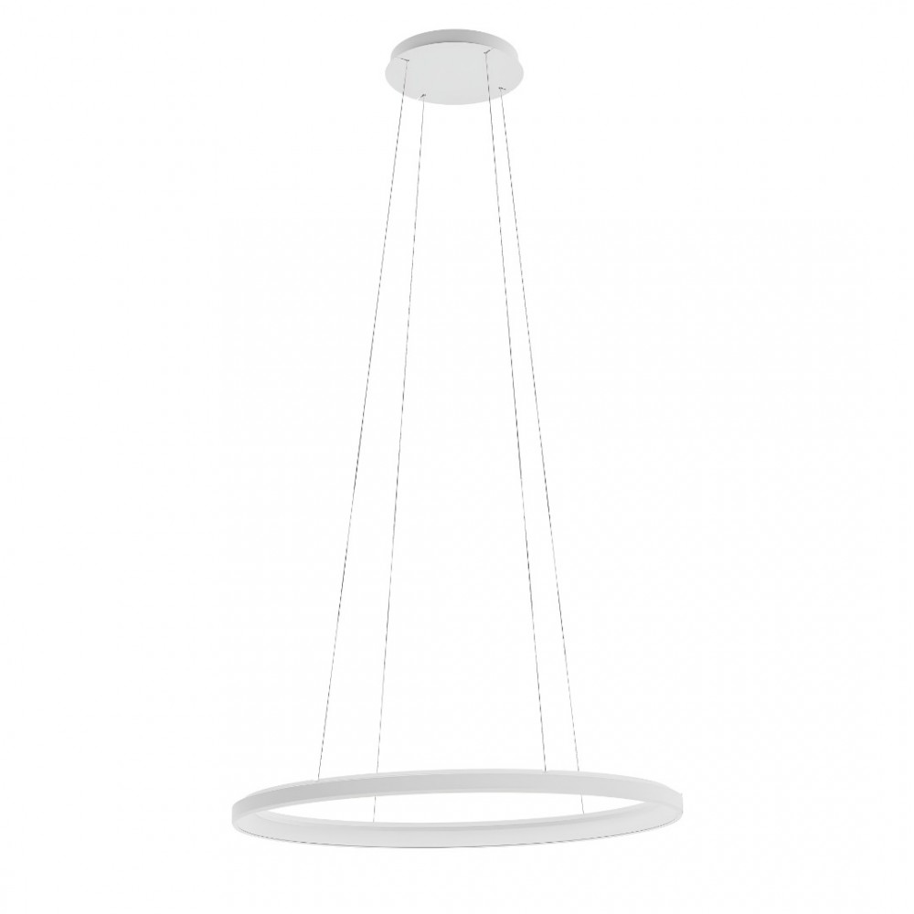 Suspension Redo Nobu, metal, sand white, dimmable, LED CCT, 80W, 4904 lumens, 3000K/4000K, L.80 cm