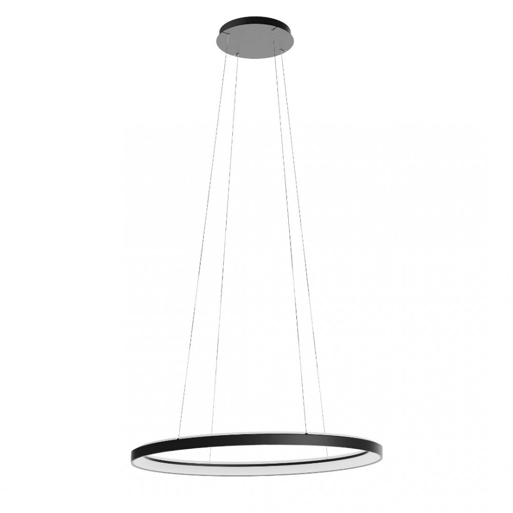 Suspension Redo Nobu, metal, sand black, dimmable, LED CCT, 80W, 4904 lumens, 3000K/4000K, L.80 cm